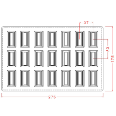 Rectangular   Praline   Chocolate   Mould   No:   194