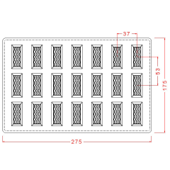 Dikdörtgen Spesiyal Çikolata Kalıbı No: 192