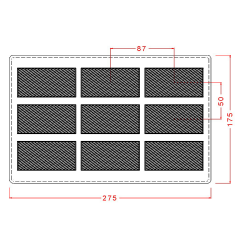 Çizgili Düz Bar Çikolata Kalıbı No: 190