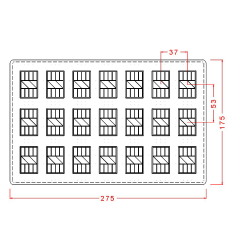 Rectangular   Praline   With   Design   Chocolate   Mould   No:   185