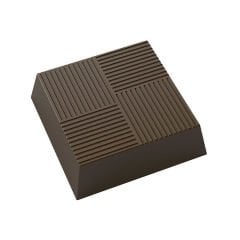 Square   Praline   With   Stripes   Chocolate   Mould   No:   184