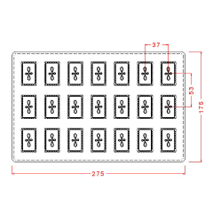 Rectangular   Praline   With   Design   Chocolate   Mould   No:   183