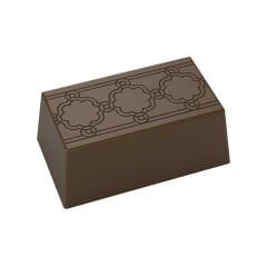Rectangle   Praline   With   Design   Chocolate   Mould   No:   182