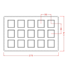 Dikdörtgen Spesiyal Çikolata Kalıbı No: 181