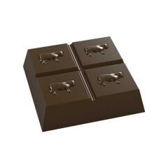 4 Tepeli İnekli Mini Tablet Çikolata Kalıbı No: 175