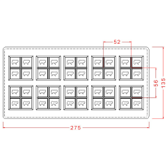 4 Tepeli İnekli Mini Tablet Çikolata Kalıbı No: 175