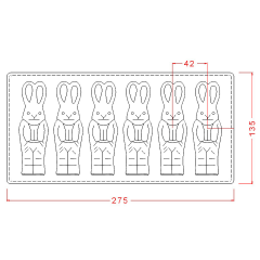 Rabbit   Chocolate   Mould   No:   165
