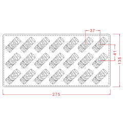 Rectangular   Pralines   Chocolate   Mould   No:   160