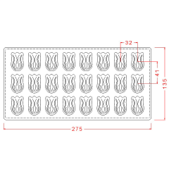 Tulip   Praline   Chocolate   Mould   No:   158