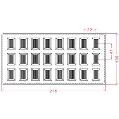Dikdörtgen Baton Çikolata Kalıbı No: 157