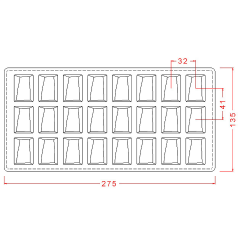 Rectangular   Praline   Chocolate   Mould   No:   148