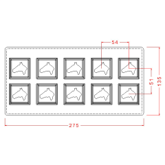 Square   With   Horse   Chocolate   Mould   No:   135