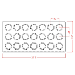 Octagon Praline Chocolate Mould No: 132