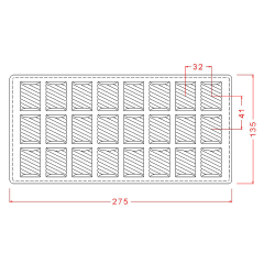 Dikdörtgen Spesiyal Çikolata Kalıbı No: 129
