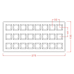 Square   Praline   Chocolate   Mould   Mould   No:   127