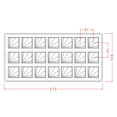 Square   Praline   Chocolate   Mould   No:   126