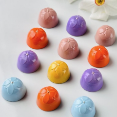 Dome   with   Flower   Praline   Chocolate   Mould   No:   116