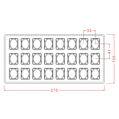 Rectangular   Octagon   Praline   Chocolate   Mould   No:   113