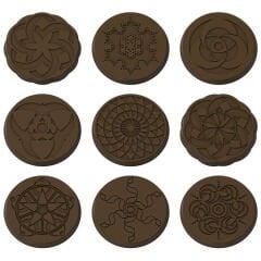 Karışık Mandala Yuvarlak Madlen Çikolata Kalıbı No: 109