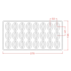 Coffee   Bean   Praline   Chocolate   Mould   No:   108