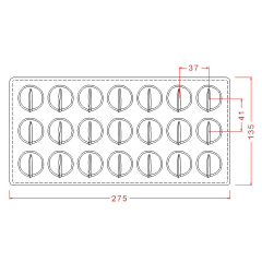 Round   Piece   Chocolate   Mould   No:   107