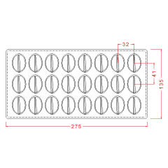 Oval   Praline   Chocolate   Mould   No:   105