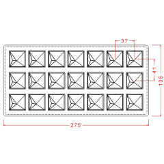 Geometric   Square   Chocolate   Mould   No:   99