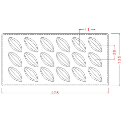 Cocoa   Pad   Praline   Chocolate   Mould   No: 93