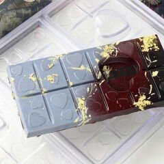 Kalp Boşluklu Tablet Çikolata Kalıbı No: 84