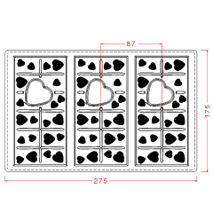 Heart Cavity Tablet Chocolate Mould No: 84