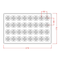 Square Present Praline Chocolate Mould No: 83