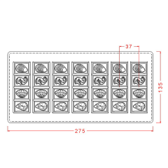 4-Piece   Break   Up   Bar   with   Shells   Chocolate   Mould   No:   81
