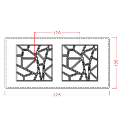 Geometric Patterned Square Tablet Chocolate Mould No: 76