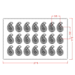 Paisley   Design   Praline   Chocolate   Mould   No:   72