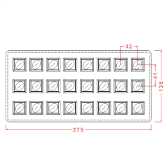 Square   Pralines   Chocolate   Mould   No: 65