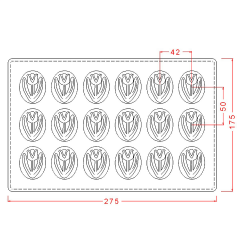 Tulip Praline Chocolate Mould No: 64