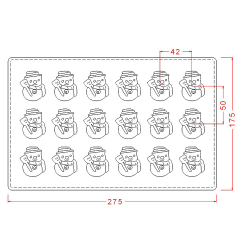 Snowman   Praline   Chocolate   Mould   No:   60