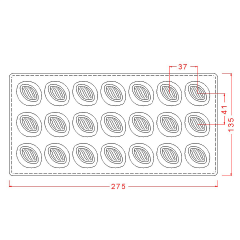 Badem   Desenli   Çikolata   Kalıbı   No:   59