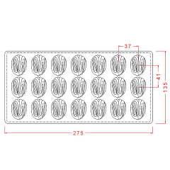 Oval Praline Chocolate Mould No: 55