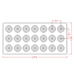 Round   Pralines   Chocolate   Mould   No: 51
