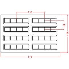 50 gr. Dubai Bar Çikolata Kalıbı No: 958