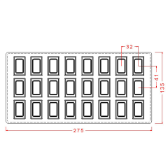 Napolitan   Chocolate   Mould   No: 46
