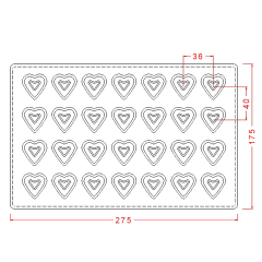 Heart   Praline   Chocolate   Mould   No: 45