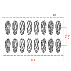 Corn Patterned Chocolate Mould No: 43