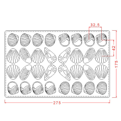 Assorted   Sea   Fruits   Chocolate   Mould   No: 37
