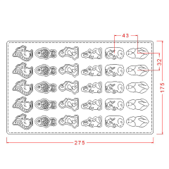 Assorted   Animals   Chocolate   Mould   No: 36