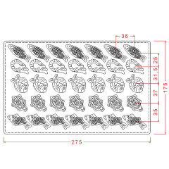Assorted   Sea   Fruits   Chocolate   Mould   No:35