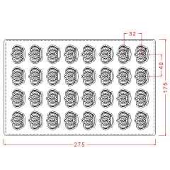 Crown Praline Chocolate Mould No: 30