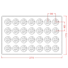 Patterned Praline Chocolate Mould No: 29