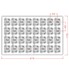 Kelebek Desenli Spesiyal Çikolata Kalıbı No: 27